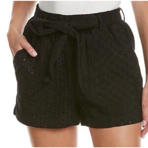 Blank NYC Black Eyelet Tie Waist Shorts Size Medium New With Tag!